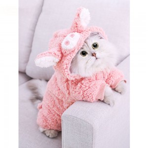 Pet Cat Clothes Autumn and Winter Funny Clothes Warm and Thickened Lovely Kitten Coat Pet Cross Dress
