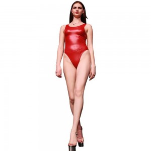 Colloid sexy body-shaping one-piece tight underwear bathing suit without chest pad