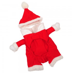 Pet Clothes Cosplay Dog Dressing into Santa Claus Teddy Dog Sweater in Autumn and Winter