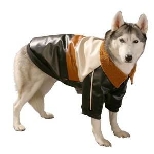 Cheapest Price Designer Dog Clothes Wholesale - Big Dog Coat Medium Sized Large Dogs Warm in Winter Thick PU Leather Jacket for Pets Autumn and Winter – MiaSein