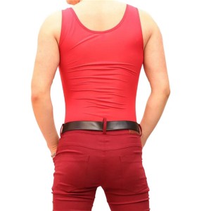 Men’s High Elasticity See-through Tight-fitting One-piece Fitness Vest