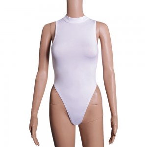 Sexy Sleeveless Narrow Shoulder Small High Collar Corset Tight T-Crotch Underwear High Fork Panties