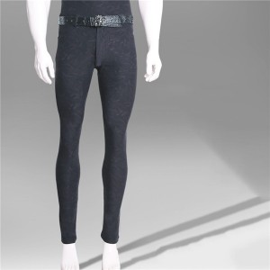 Pattern Printing High Stretch Casual Pants Plastic Leg Slim Stretch Fashion Trousers Men’s Pants