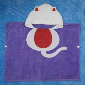 JollyJoey Children’s Cotton Embroidered Cartoon Pullover Bathrobe Animal Image Beach Towel