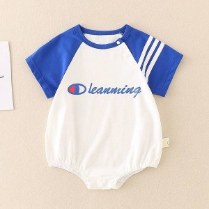 JollyJoey Baby INS Style Summer Thin Triangle Onesie Short Sleeve Climbing Suit