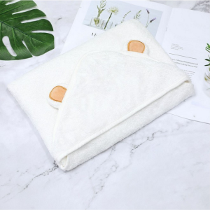 JollyJoey Infants and Children Thickened Bamboo Fiber Absorbent Cloak Cartoon Hooded Bath Blanket Can Be Worn Bath Towel