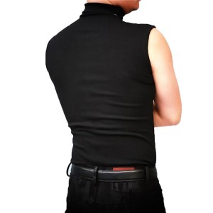 Spring and summer new Korean sleeveless turtleneck tight vest va va voom slim bottoming shirt