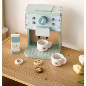 JollyJoey Children Simulation Wooden Coffee Machine Kitchen Toys