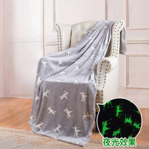 NatureJolly Double-sided Flannel Glow-in-the dark Camping Blanket Summer Blanket
