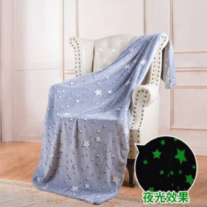 NatureJolly Double-sided Flannel Glow-in-the dark Camping Blanket Summer Blanket