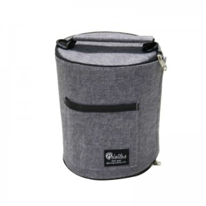 Aluminum Double-Sided Foil Foldable Waterproof Fresh-keeping Ice Pack Drum Picnic Insulated Bag
