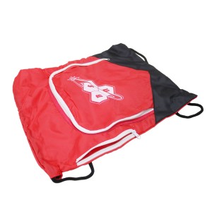 Polyester Drawstring Bag with Zipper and Pockets