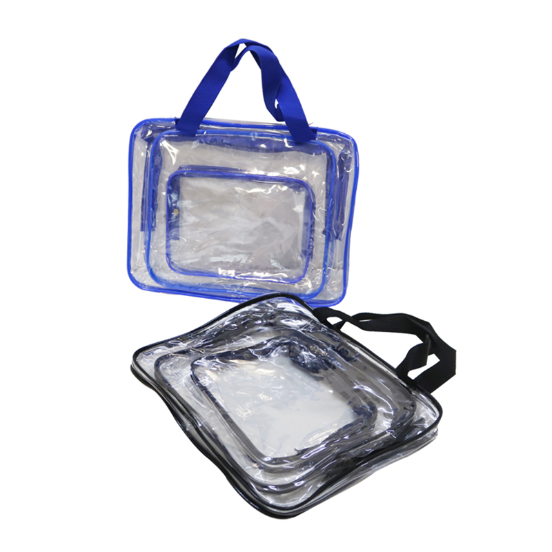 3 pieces of transparent toiletry bag, waterproof plastic travel cosmetic bag, waterproof transparent PVC travel bag Featured Image