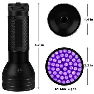 51 LED UV Blacklight EDC LED Torch Flashlight