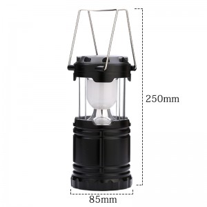 Dry Battery Powered Collapsible Portalbe Hanging COB LED Camping Light