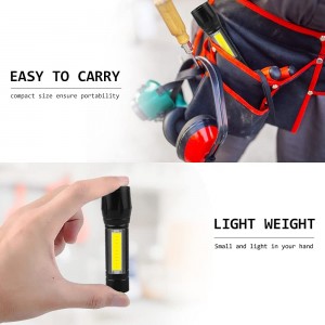 Promotional Mini USB Rechargeable COB Torch