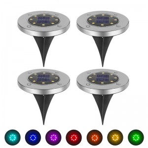 8 LED Solar Garden Lights Outdoor Waterproof Lawn Lights for Pathway Yard Driveway