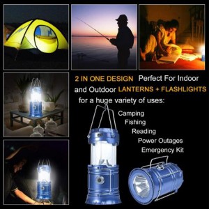 Outdoor Portable Multifunctional echargeable LED solar Camping Lantern