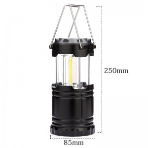 Dry Battery Powered Collapsible Portalbe Hanging COB LED Camping Light