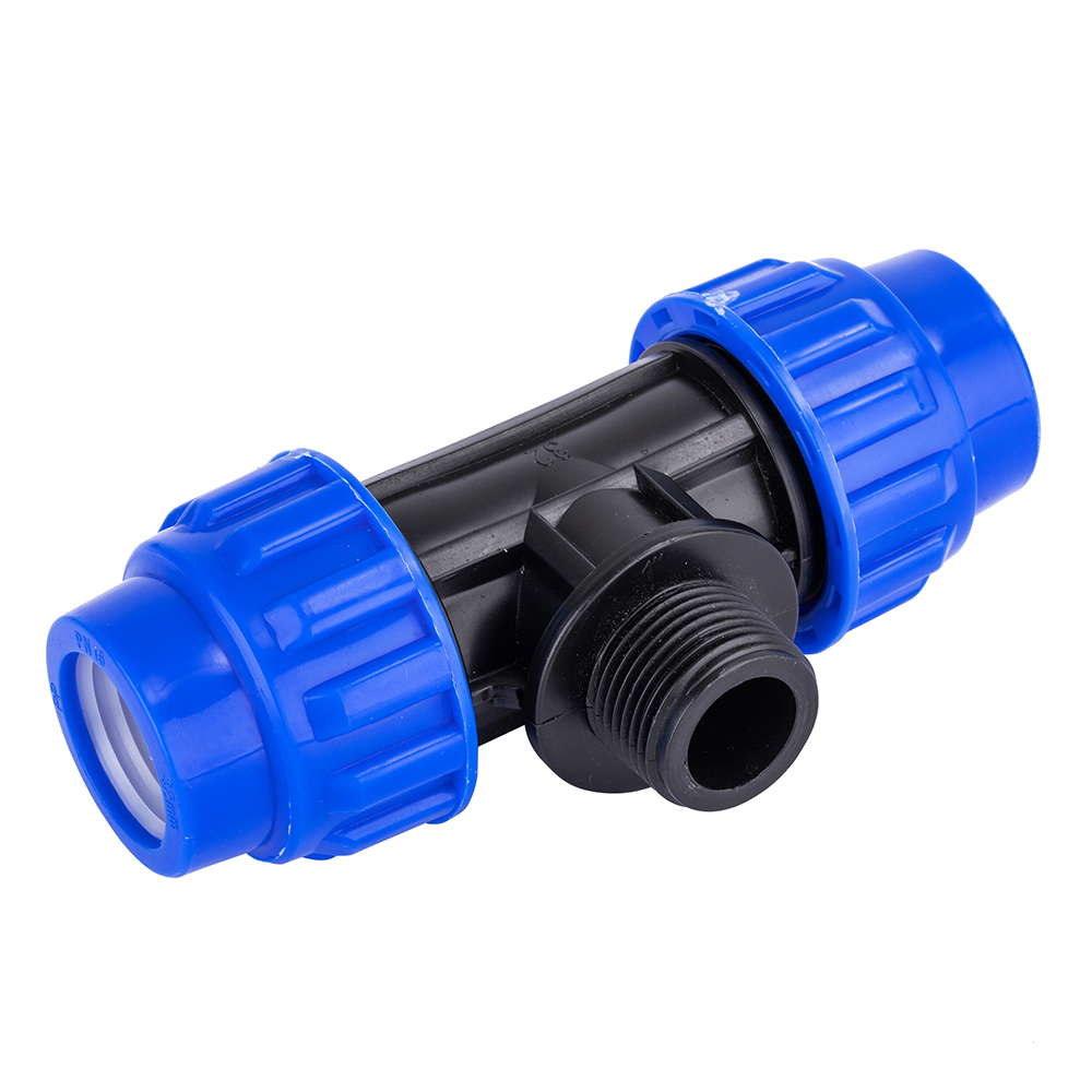 B-type PP Compression Fitting XF2011B MALE TEE