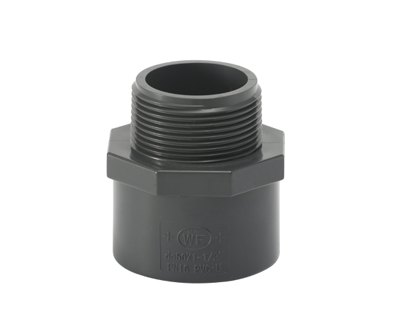 China Supplier DIN PN16 XF4004C Male Coupling  Pressure Threaded UPVC/PVC Pipe Fitting Male Adaptor Featured Image