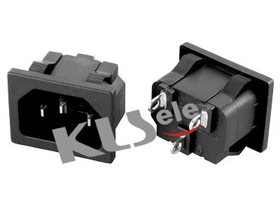 C14 AC power socket Solder Type  KLS1-AS-301-3