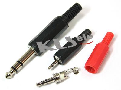 2.5mm Stereo Plug & 3.5mm Stereo Plug & 6.3mm Stereo Plug  KLS1-PLG-001A