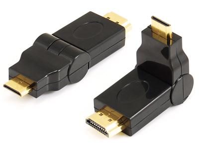 HDMI mini male to HDMI A male adaptor,swing type  KLS1-12-003