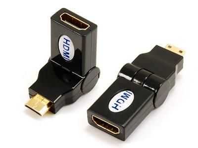 Mini HDMI male to HDMI A female adaptor,swing type  KLS1-13-003