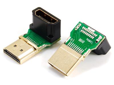 HDMI A male to HDMI A female adaptor,90˚ angle type KLS1-10-P-023