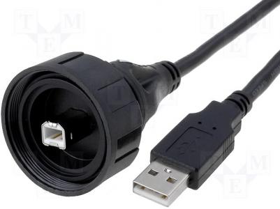 waterproof USB 2.0 connector IP67   KLS12-WUSB2.0-02