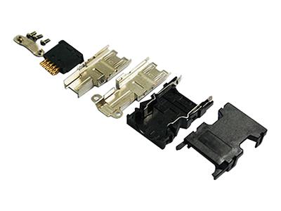 Shielded Compact Ribbon (SCR) Connectors Wire mount Receptacle  KLS1-MDR-002