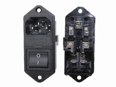 AC Power Sockets With Double fuse  KLS1-AS-303-10