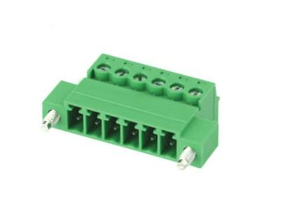 3.81mm Male/Female Pluggable PCB terminal block With Fixed hole  KLS2-EDGFM-3.81