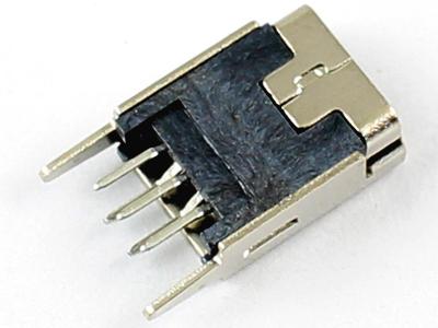 5P B type R/A dip 180 Mini USB connector socket  KLS1-229-5FK