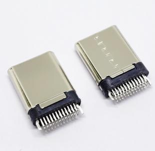24P Vertical Splint L=10.5mm USB 3.1 type C connector male plug (T=0.80mm)  KLS1-5471