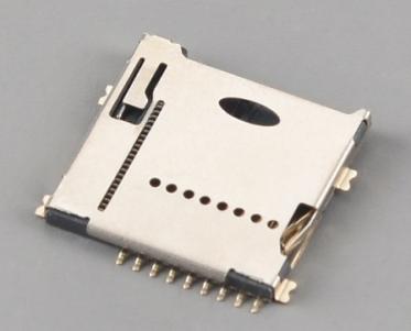Micro SD card connector push push,H1.4mm,with CD pin  KLS1-TF-012