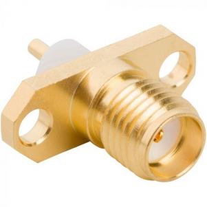 2-Hole Flange Panel Mount SMA Connector Straight (Jack, Female,50Ω) L16.4mm L18.4mm L27.4mm KLS1-SMA-KFD