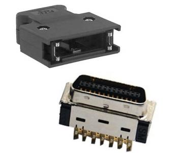 SCSI Connector Hood with Latch Clip+Screw+Connector male solder 14 20 26 36 50 Pins  KLS1-MDRL