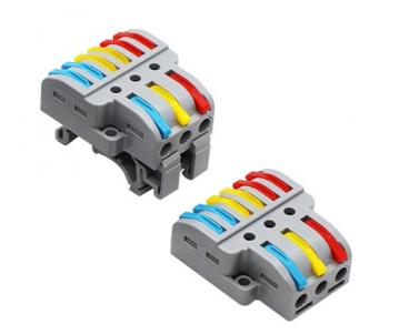 Din Rail Wire Splice Connectors,For 4mm2,03 in 06 out  KLS2-436D-00