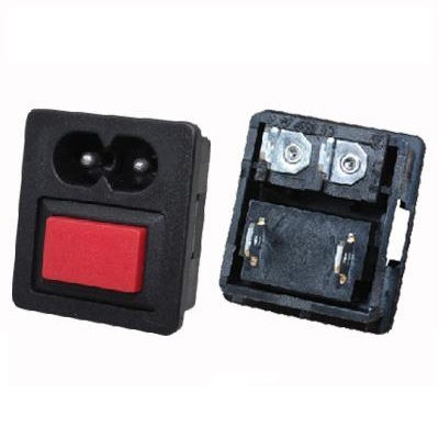 C8 AC Power Socket+Switch  KLS1-AS-222-36