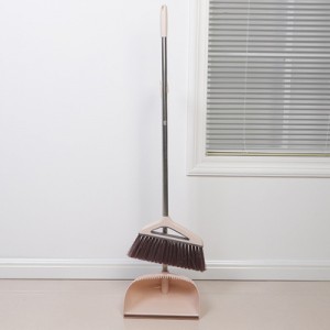 Broom and Dustpan Stand Up Long Handle Home Kitchen Set for Outdoor Indoor Brush Cleaning Holder