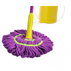 Microfiber Twist Mop with Telescopic Adjustable Perfect for Cleaning Hardwood, Laminate, Tiles | Extendable Stainless Steel Handle, Retracts for Easy Storage,