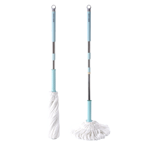 Easy Wringing Twist Mop, with 53 inch Long Handle, Wet Mops for Floor Cleaning, Commercial Household Clean Hardwood, Vinyl, Tile, and More Featured Image