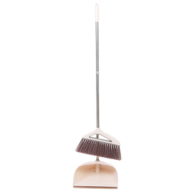 Broom and Dustpan Stand Up Long Handle Home Kitchen Set for Outdoor Indoor Brush Cleaning Holder Featured Image