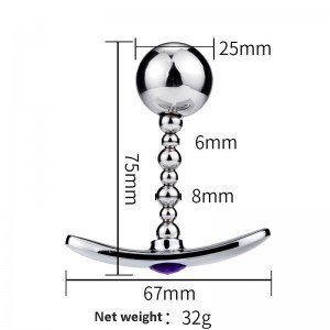 Anal Beads Metal Crystal Jewelry Anal Plug Prostate Massager