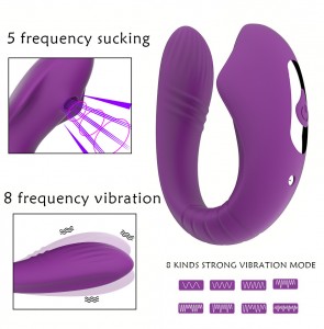 G Spot Sucker Wireless Remote Clitoris Sucking U Shaped Vibrators