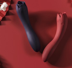 Rechargeable Rose Clitoris Nipple Licker 2 in 1  Clitoral G Spot Dildo Vibrator