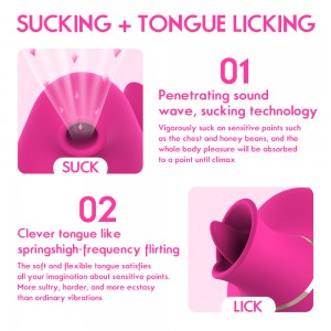 10 Frequency Tongue Licking + Sucking Vibrator Toy For Women