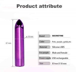 Fashionable 10 kinds vibration mode mini battery bullet vibrator